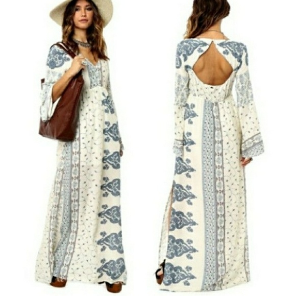 NEW! O'Neill Kansas Boho Open Back Floral Maxi - Picture 1 of 8